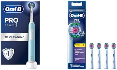Alternative view of Oral-B Pro Series 1 Mavi Elektrikli Diş Fırçası, 1 Diş Fırçası Başlığı, Tasarımı + Oral-B 3D X-Filament Şarjlı Diş Fırçası Yedek Başlığı 4 Adet