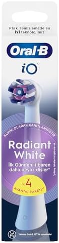 Alternative view of Oral-B iO - 5 Siyah Yapay Zeka Teknolojili Şarjlı/Elektrikli Diş Fırçası + Oral-B iO Radiant Beyaz Diş Fırçası Yedek Başlığı 4 Adet