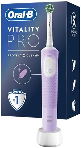 Oral-B Şarjlı/Elektrikli Diş Fırçası Vitality Pro Lila Koruma ve Temizlik + Oral-B 3D X-Filament Şarjlı Diş Fırçası Yedek Başlığı 4 Adet
