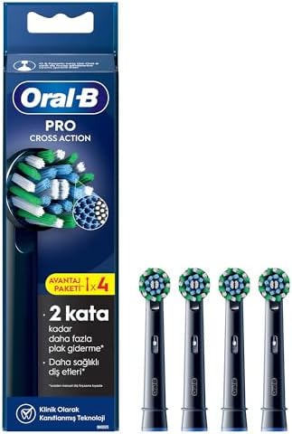 Alternative view of Oral-B Pro Serisi 1 Siyah Elektrikli Diş Fırçası, 1 Diş Fırçası Başlığı, Tasarımı + Oral-B Action X-Filament Siyah Şarjlı Diş Fırçası Yedek Başlığı 4 Adet