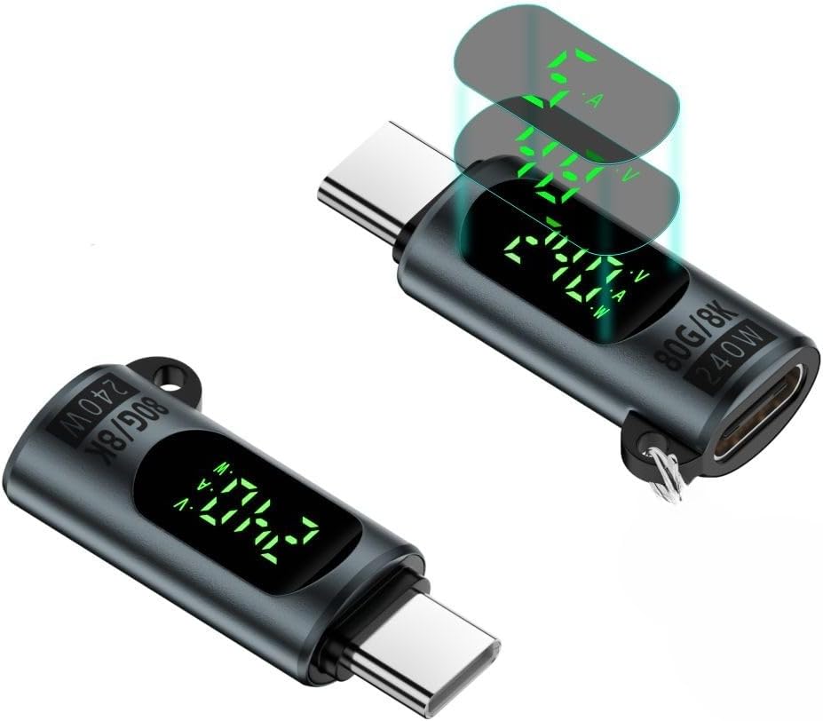 Alternative view of Type C to Type C 240W 80Gbps Dijital Göstergeli Şarj ve Veri Aktarımı OTGJK