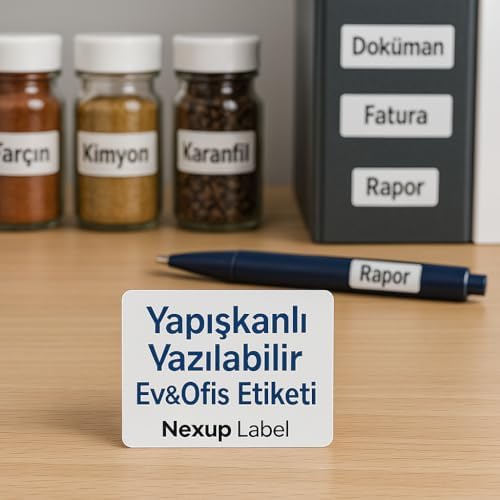 Alternative view of 100x150 mm Beyaz Yapışkanlı Kalemle Yazılabilir Etiket, Ev ve Ofis Organizasyonu, Düzenleyicisi - 250 adet