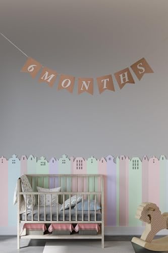 6 Months Yarım Yaş Retro Banner Süs 105 Cm x 17 Cm