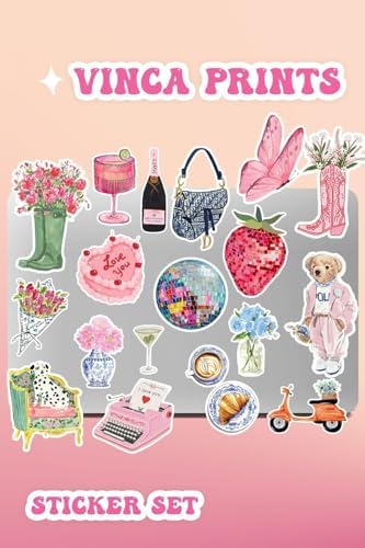 Vinca Pembe Etiket Notebook Tablet Telefon Ajanda Laptop Defter Seti