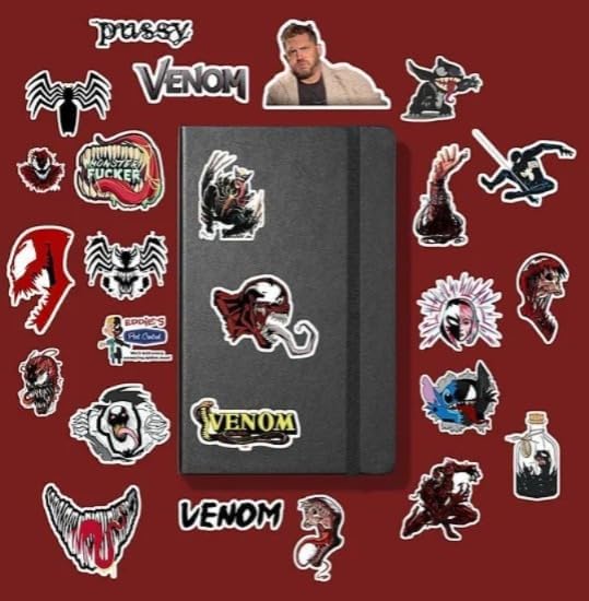 Venom sticker paketi/bullet journal defter çıkartma ajanda laptop etiket