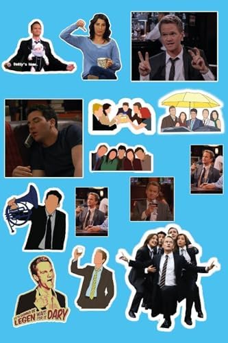 Alternative view of How I Met Your Mother Himym Temalı Etiket Seti - Laptop Telefon Notebook Defter