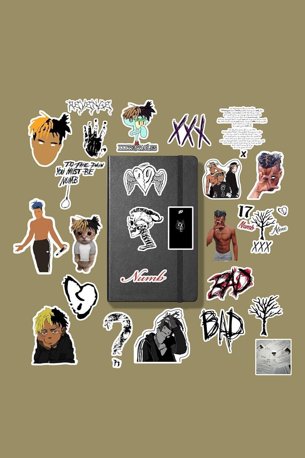Alternative view of Xxxtentacion Paketi/Bullet Journal Defter Çıkartma Ajanda Laptop Etiket, 8689988557458