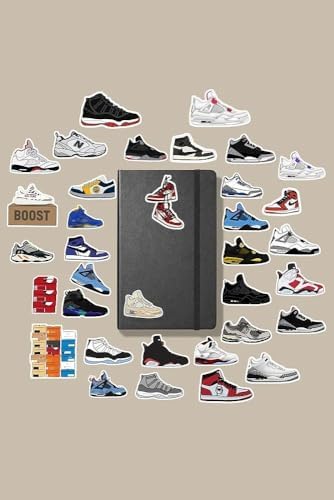 Sneakers Ayakkabı Paketi/Bullet Journal Defter Çıkartma Ajanda Laptop Etiket