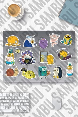 Adventure Time Temalı Etiket Seti - Laptop Notebook Telefon