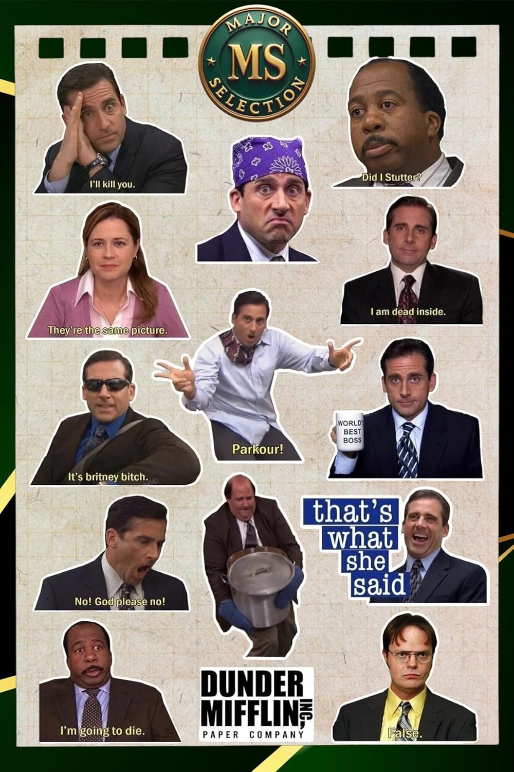 The Temalı Seti 14 Adet – Dunder Mifflin, Meme Laptop & Ajanda