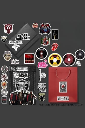 Alternative view of Rock Metal sticker paketi/bullet journal defter çıkartma ajanda laptop etiket 1