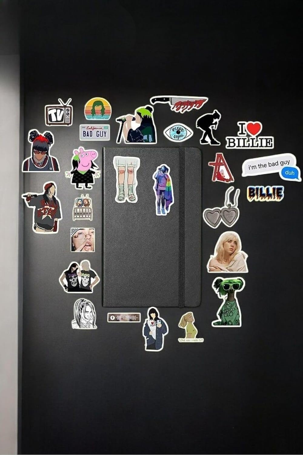 Billie Eilish Paketi/Bullet Journal Defter Çıkartma Ajanda Laptop Etiket
