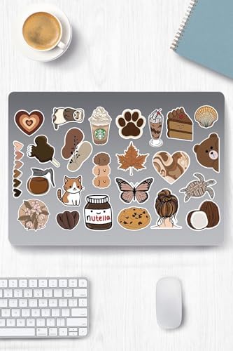 Alternative view of Brown Aesthetic Temalı Etiket Seti - Laptop Notebook Telefon