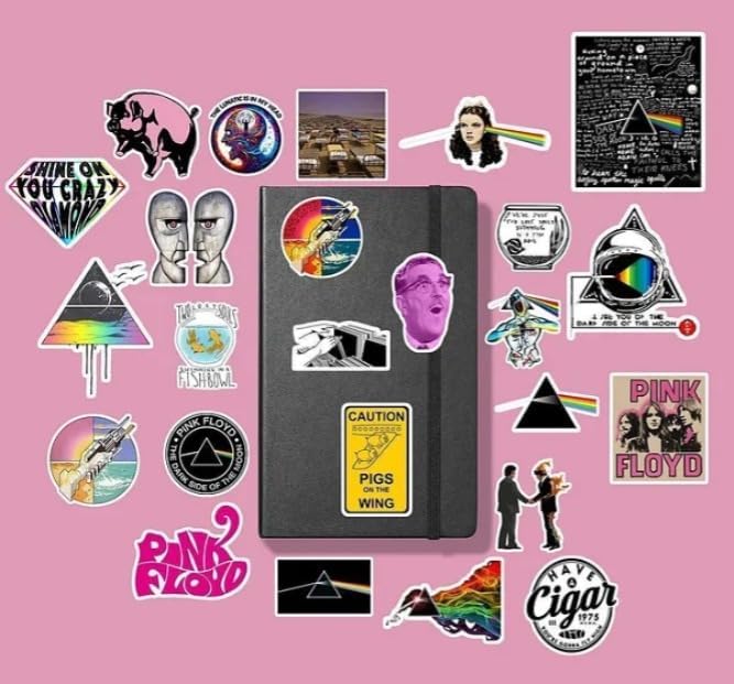 Pink Floyd Paketi/Bullet Journal Defter Çıkartma Ajanda Laptop Etiket