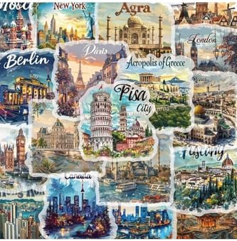 Alternative view of 50'Li Travel Postcard Stickers, Seti Laptop Notebook Tablet Seti