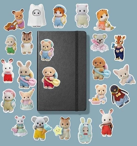 Sylvanian families sticker paketi/bullet journal defter çıkartma ajanda laptop etiket