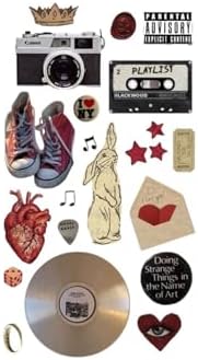 Playlist Temalı Bullet Journal Ajanda Laptop Defter Telefon Kask Etiketi