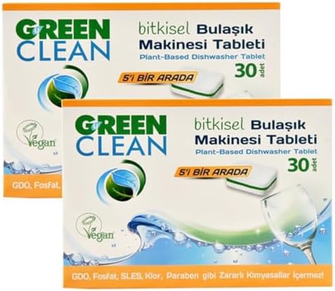 U Green Clean Green Clean Bitkisel Bulaşık Makinesi Tableti 30'lu x 2