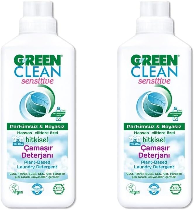 Alternative view of U Green Clean Green Clean Sensitive Bitkisel Çamaşır Deterjanı 1000 ml x2 Adet