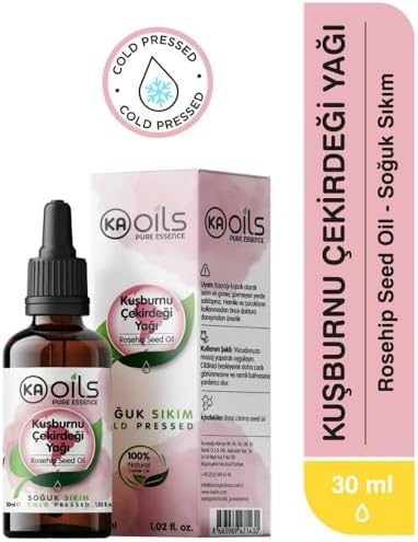 Kuşburnu Çekirdeği Yağı 30 ml | Rosehip Seed Oil | C Vitamini ile Cilt Yenileyici & Yaşlanma Karşıtı Bakım İçin | Soğuk Sıkım & Taşıyıcı 100% Pure | Doğal Bitkisel Yağ