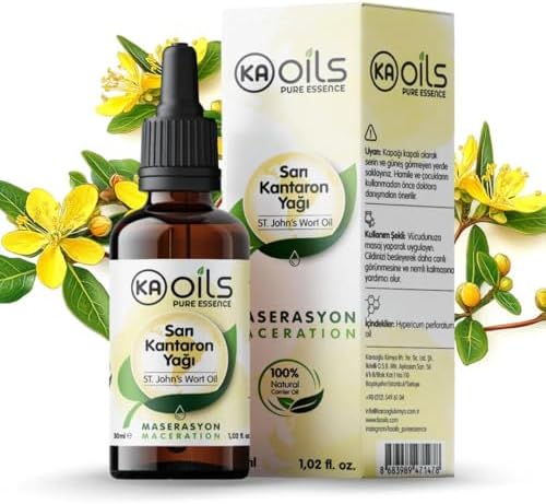 Sarı Kantaron Yağı 30 ml | Zeytinyağında Masere Edilmiş | St. ’s Wort Infused Oil | Cilt Onarıcı & Yatıştırıcı Bakım | 100% Pure & Doğal Bitkisel Yağ – Katkısız & Geleneksel Üretim