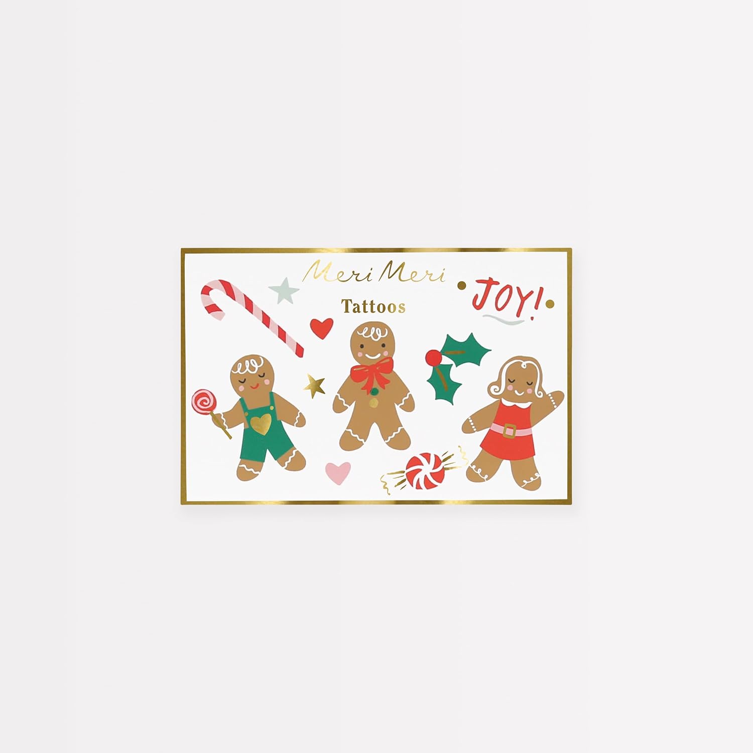 Alternative view of - Gingerbread Temporary Tattoos - Zencefilli Kurabiye Geçici Dövme