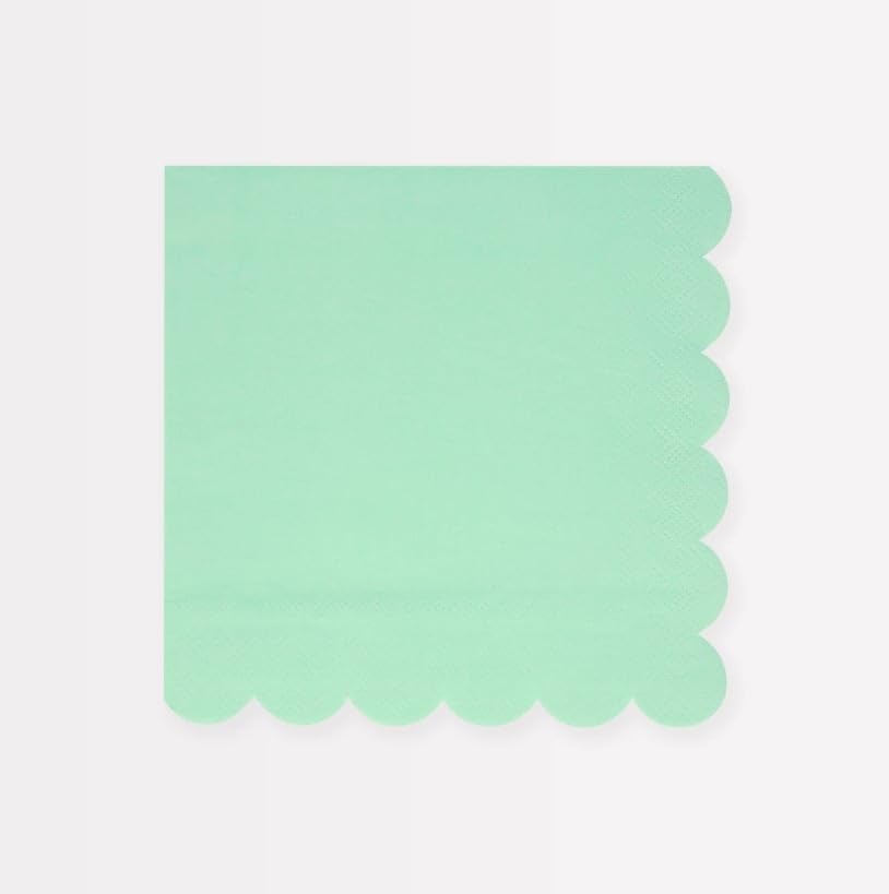 - Sea Foam Green Large Napkins - Deniz Köpüğü Yeşili Peçeteler (L) (x16)