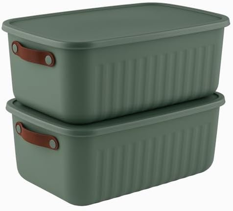 Alternative view of 2'Li Kapaklı Saklama Kutusu Seti (10 Litre) – Taşınabilir Kulplu, Dolap İçi Düzenleyici, Çok Amaçlı Organizer Kutu, Oyuncak & Kıyafet Kutusu