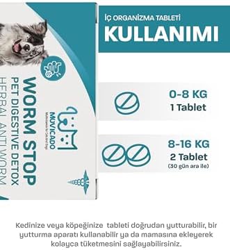 Kedi Köpek İç Dış Anti Parazit Uzaklaştırıcı Bitkisel Damla Ödül Tablet Seti Bit Pire Giderici