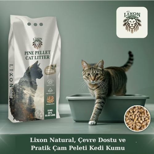 Alternative view of Doğal Çam Peleti Kedi Kumu 5 Kg (10L) Yavru/Yetişkin Kediler ve Kemirgen Hayvanlar için%100 Biyobozunur - Astımlı ve Alerjik Kediler için Uygun - Kimyasal İçermeyen - Yüksek Emiş Gücü