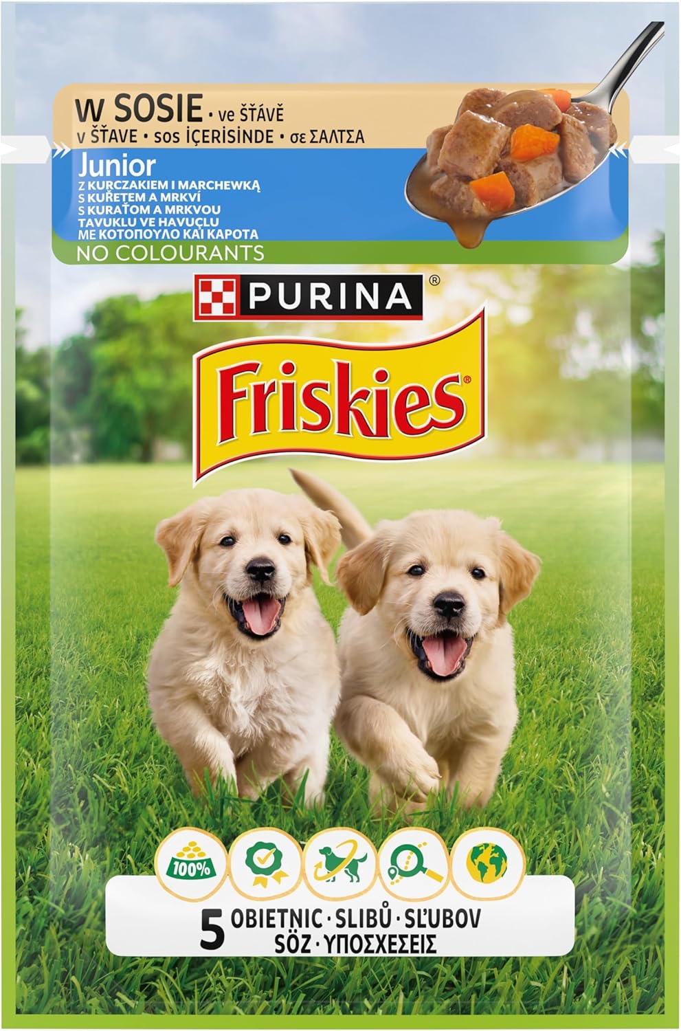 Friskies Yavru Köpekler İçin Tavuklu Havuçlu Yaş Mama 85 Gram, 26 Adet