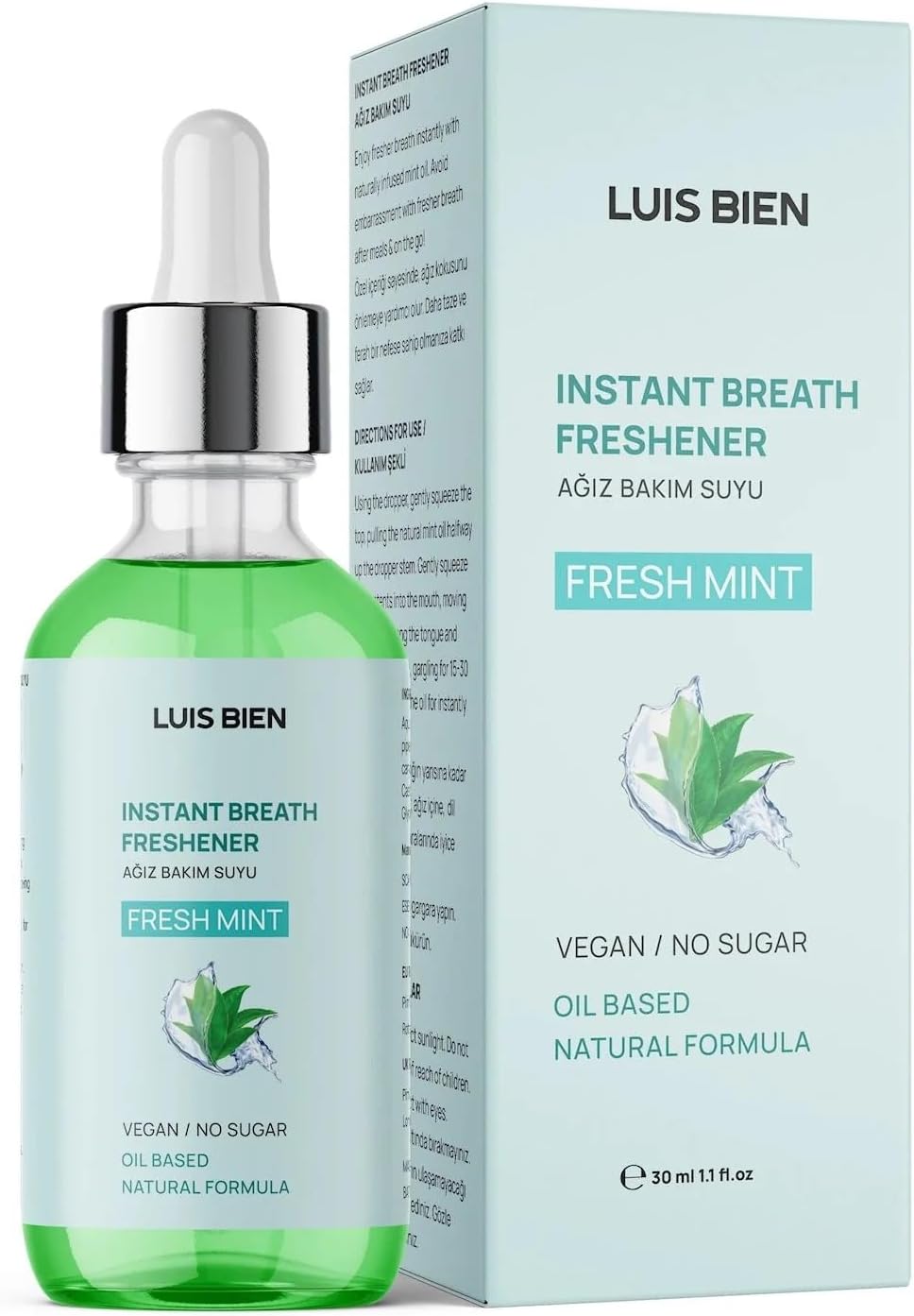 Alternative view of Luis Bien Nane Aromalı Vegan Ağız Bakım Suyu Ağız Kokusu Önleyici Damla 30 ml
