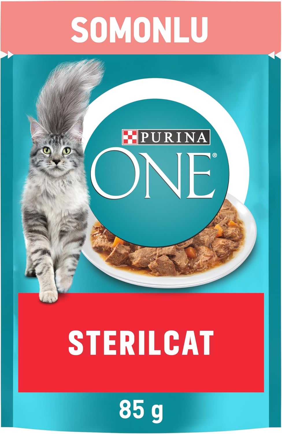 Alternative view of PURINA ONE Somonlu Kısırlaştırılmış Kediler İçin Yaş Kedi Maması 85 Gram