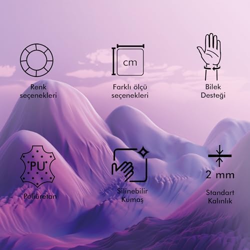 - Dörtgen Bilek Destekli Mouse Pad | Konfor, Kaymaz Taban, Ergonomik, Yumuşak, Ev,ofis (Mavi)