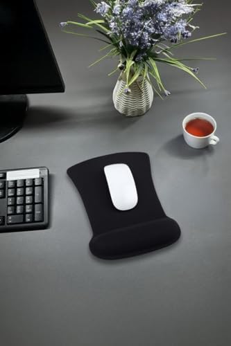 Alternative view of Bilek Destekli Konfor Kaymaz Ergonomik Mouse Pad Siyah Siyah