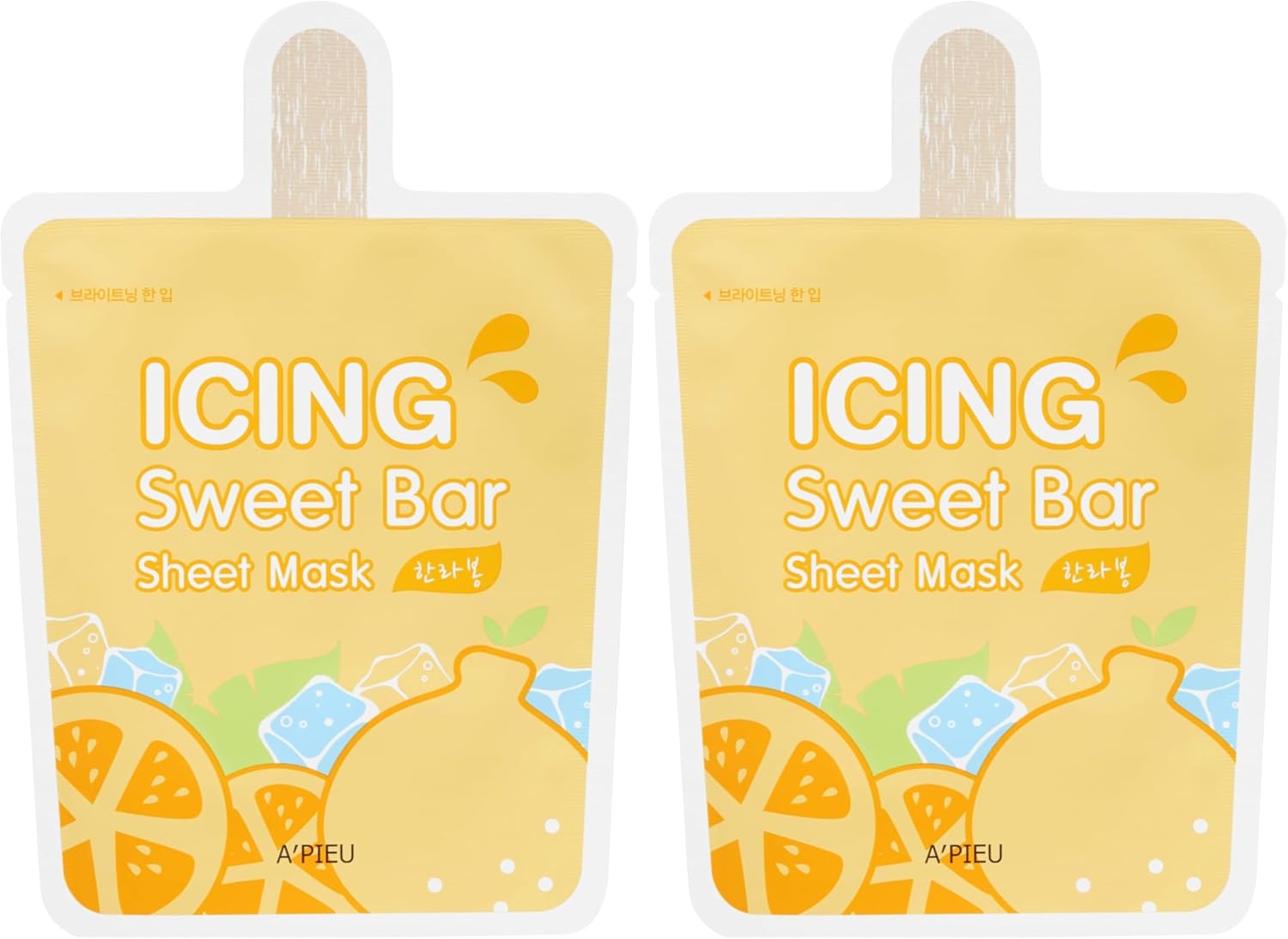 Alternative view of A'PIEU Portakal İçerikli Aydınlatıcı, Ferahlatıcı Maske A'PIEU Icing Bar Sheet Mask (Hanrabong) 2li paket