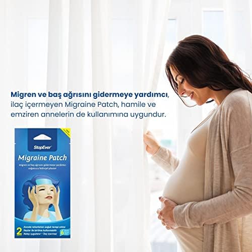 StopEver Cooling Patch – Soğutucu Hidrojel Plaster 3'lü Paket | İlaç İçermeyen Alın Bölgesi Ferahlatıcı | 6 Saat Etkili | (3 x 2) Adet