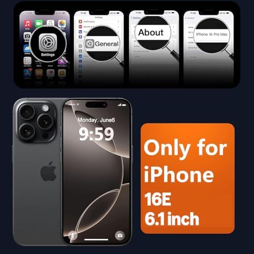 Alternative view of Güçlü Manyetik 16e / 17e Telefon Kılıfı, [Mag-Safe ile Uyumlu] [Askeri Düzey Düşme Koruması] [Güçlü Silikon Kenarlar] İnce Yarı Saydam Mat Koruyucu Kılıf, Siyah