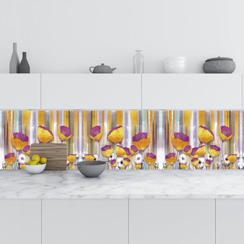 Mutfak Tezgah Arası Folyo Kaplama Folyosu 3D Flower 60x500 CM