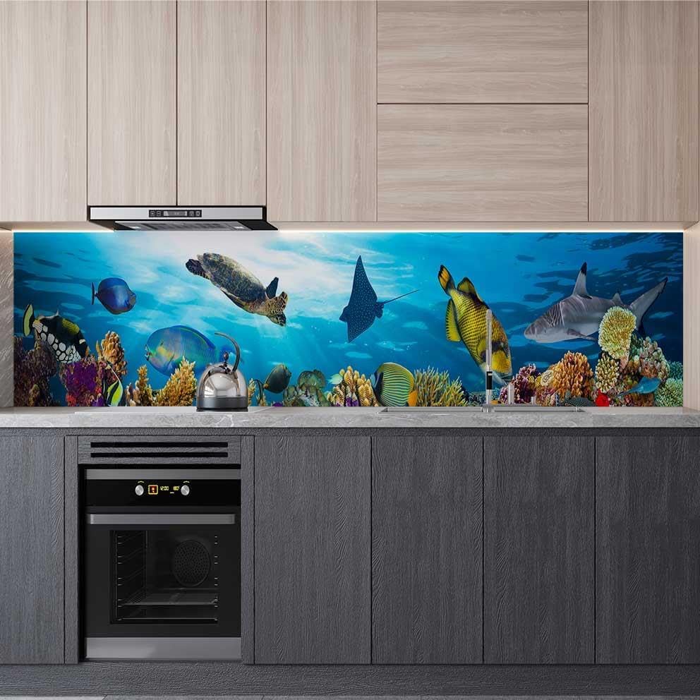 Alternative view of Mutfak Tezgah Arası Folyo Kaplama Folyosu Deniz Kaplumbağa 60x500 CM