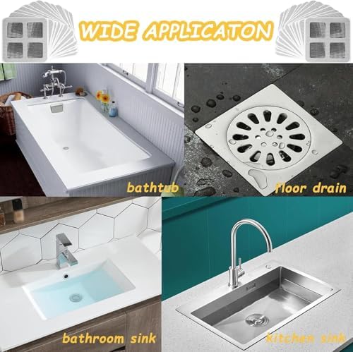 Alternative view of 20 Adet Gider Süzgeci Yapışkanlı Filtre Saç Kıl Tüy Pislik Durdurucu Lavabo Banyo Mutfak Küvet Gider Koruyucu Böcek Haşere Engelleyici
