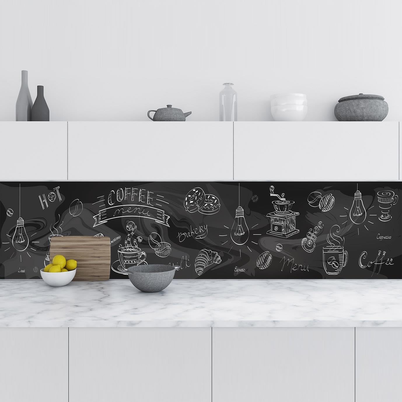 Alternative view of Mutfak Tezgah Arası Folyo Kaplama Folyosu Coffee Menu 60x300 CM