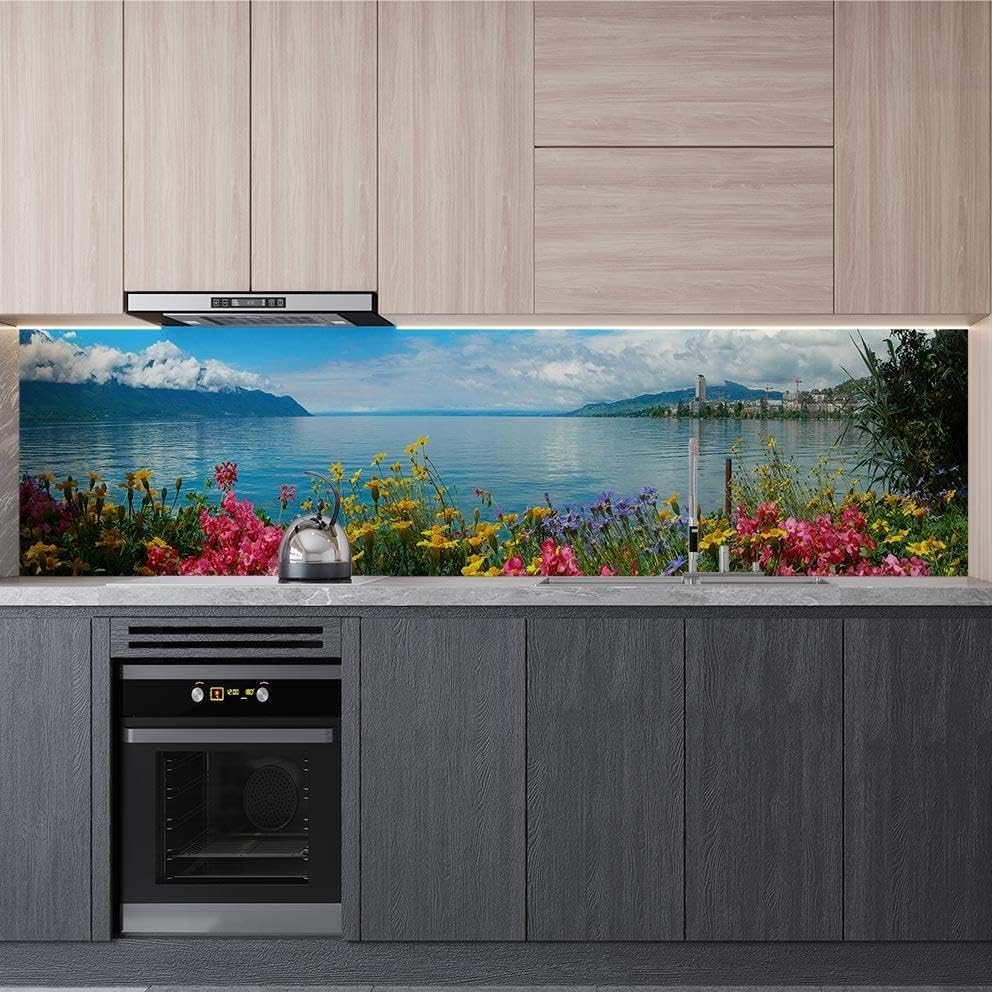 Mutfak Tezgah Arası Folyo Kaplama Folyosu Cenevre Gölü 60x300 CM