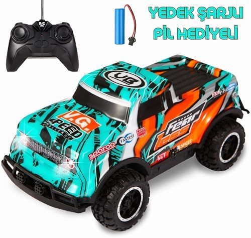 Alternative view of Uzaktan Kumandalı Yedek Şarjlı Batarya Led Işıklı Gövde 1:20 Off-Road (Mavi)