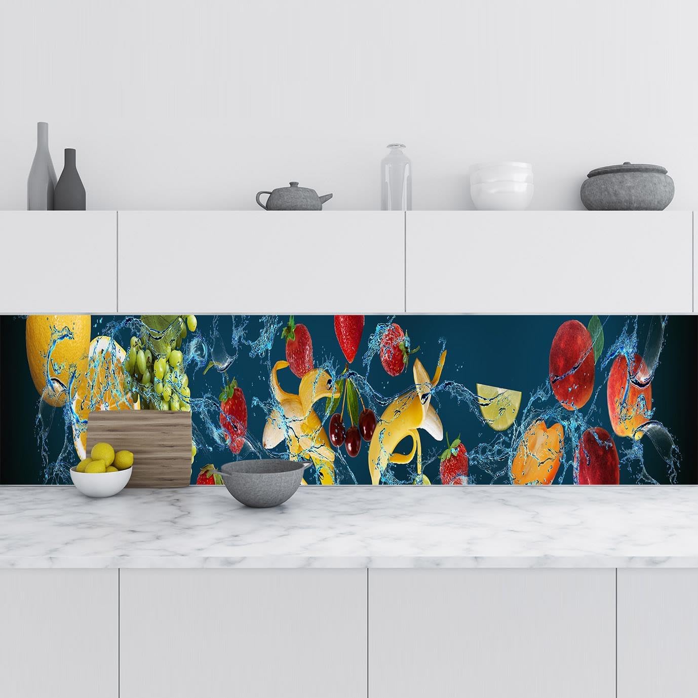 Mutfak Tezgah Arası Folyo Kaplama Folyosu Meyveler 60x200 CM