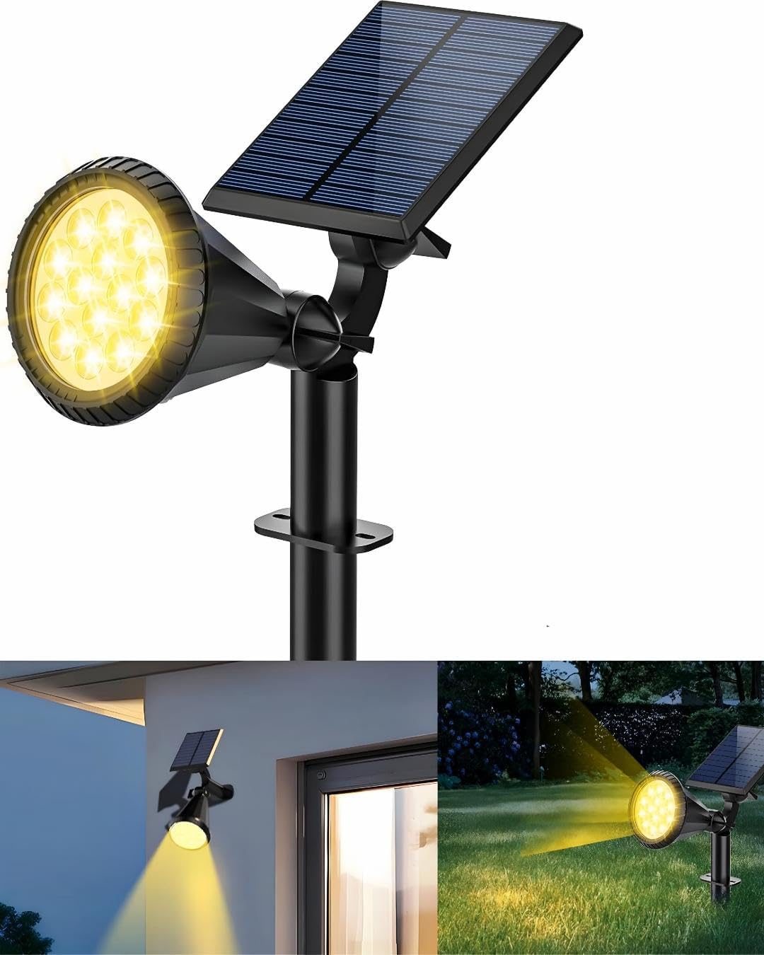 Alternative view of Gün Işığı18 LED Spot Güneş Enerjili Bahçe Aydınlatma Lambası, Fotoselli, Spike Aplik, 18W Su Geçirmez Dış Mekan Solar Lamba, Ağaç,, Havuz, Duvar Ve Zemin Montajına Uygundur 42 CM