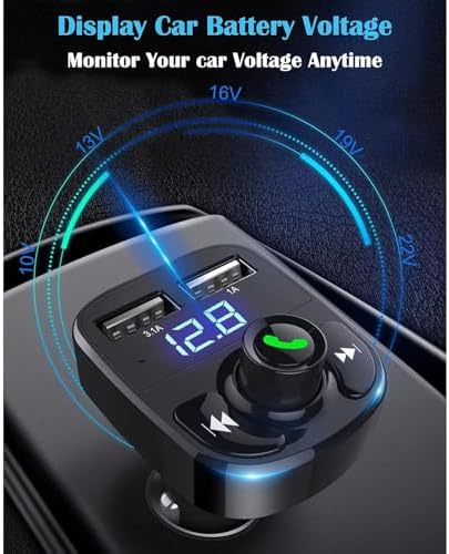 Otomatik Frekans Tanımalı Parazit Yok FM Radyo Transmitter 3.1A Hızlı Şarj Micro SD Bluetooth MP3 Çalar Çakmaklık