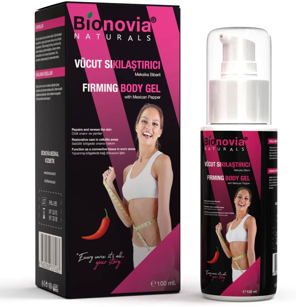 Alternative view of İnceltici, Vücut Sıkılaştırıcı, Selülit Karşıtı Vücut Şekillendirici Meksika Biberli Jel 100ml
