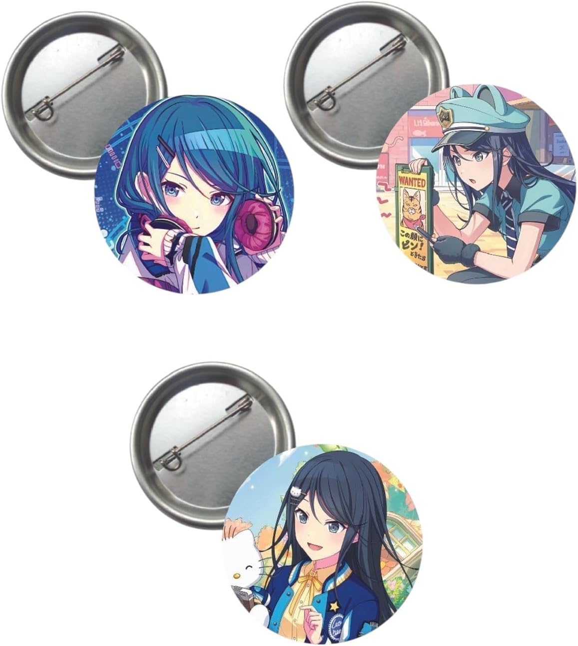 Hatsune Miku Pjsekai Sekai Colorful Buton Rozet 3 Adet 37Mm Hoshino Ichika