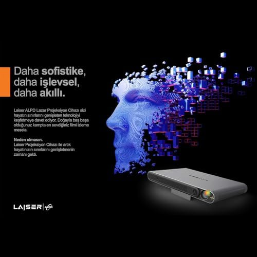 ALPD, 500 ANSI lümen, Lazer ışık kaynağı, 1920x1080 Native çözünürlük, 4k uyumlu, 20.000 Mah batarya, TV, DLP projeksiyon